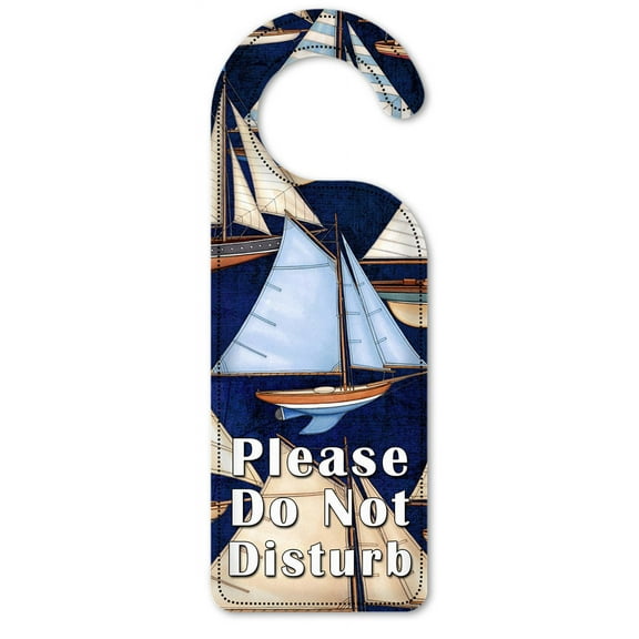 Do Not Disturb Door Knob Hanger Sign - Sail Boats - Image by Dan Morris