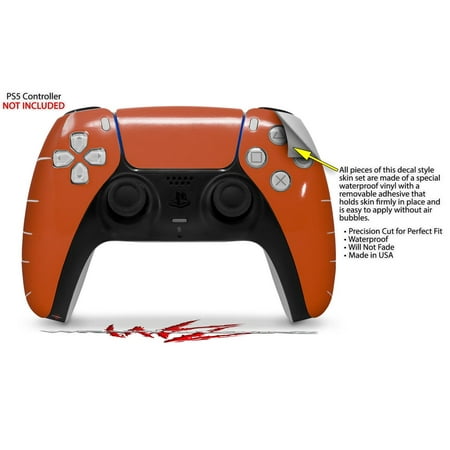 WraptorSkinz Skin Wrap compatible with the Sony PS5 DualSense Controller Solids Collection Burnt Orange (CONTROLLER NOT INCLUDED)