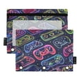 thumbnail image 2 of Gaming Machines Multicolor 2 Pack Pencil Pouches Zipper Pencil Case 3 Ring Pencil Pouch Cosmetic Bag, 2 of 6