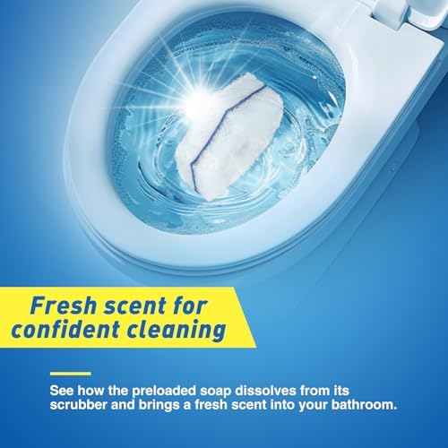 80-pcs Toilet Brush Wand Refills, Compatible with Most Toilet Brushes, Disposable Wand Heads (Package May Vary)