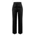 thumbnail image 4 of Womens Sweatpants High Waist Straight Leg Flattering Casual Suit Long Wide Leg Sweatpants Women Black L, 4 of 6