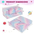 thumbnail image 3 of Gymax 3-in-1 Baby Fold out Sofa w/ Removable & Machine Washable Flannel Cover Rainbow Unicorn, 3 of 10