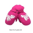 thumbnail image 3 of Inteprter 5 pares de manoplas para niños, impermeables, con gancho, suministros de esquí, diseño elástico, cómodas actividades al aire libre para Suministros térmicos Rosa roja Inteprter HA059232-04B, 3 of 5