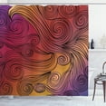 thumbnail image 1 of Ambesonne Abstract Shower Curtain, Doodle Waves with Stripes, 69"Wx84"L, Multicolor, 1 of 3