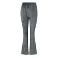 thumbnail image 4 of Kureaily High Waisted Corduroy Casual Flare Pants For Stylish Comfortable Long Trousers For Daily Wear Straight Leg Pant, 4 of 4