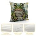 thumbnail image 4 of YINGXI  Summer Frog Pillow Covers - Frog Gifts for Women Girls, Summer Frog Decor, Decorative Frog Summer Pillow Covers, Summer Decorations for Home, Daisy Pillow 18x18in, 4 of 5
