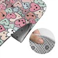 thumbnail image 5 of Xecao Cartoon Hearts 2-Piece Vintage Seamless Anti-Skid Mat Set, featuring a stylish pattern for a safe and elegant toilet rug experience, 5 of 6