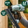 thumbnail image 2 of Metabo HPT Framing Nailer, Pro-Preferred Pneumatic Power Nailer & Framing Tool For Flooring, Roof Decking & More, Rapid Response Cylinder Valve, 21° 2" to 3-1/4" Plastic Collated Nails, NR83A5(S), 2 of 9