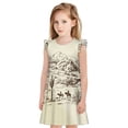 thumbnail image 1 of Fotbe Wild West Desert With Cowboys Vestido de Dormir para Niñas de 3 a 10 Años, Mangas Cortas, Estilo Princesa, Pijama Camisón con Mangas Voladas-Medium, 1 of 6