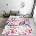 thumbnail image 5 of Pofeuu Lilies Flowers Print Ultra-Soft Micro Fleece Blanket,for Bed Or Sofa,All Season Throw Blankets Flannel Blanket-60"x50", 5 of 7