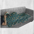 thumbnail image 6 of Space Soft Flannel Fleece Blanket, Surreal Universe with Foxes Cats Astronauts Rockets Floating Milky Way, Cozy Plush for Indoor and Outdoor Use, 60" x 80", Turquoise Beige Marigold, by Ambesonne, 6 of 6