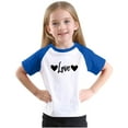 thumbnail image 7 of Kaemgyyd Summer Tops for Children Fashion Short Sleeve Color Block T-Shirts Unisex Girls Casual Heart Tees for Boys 3-14 Y, 7 of 7