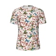 thumbnail image 5 of Wukai Watercolor Floral With Butterflies Print Men's Short-Sleeved Mesh T-Shirt,Quick-Dry Short Sleeve Workout T-Shirt-, 5 of 8