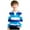 Blue, variant on Boys Long Sleeve Shirts Cotton Crew Neck Qaarter Zip Striped T Shirts Loose Fit Summer School Uniform Color Block Tunic Tops Age 3-15Years