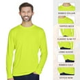 thumbnail image 6 of Gildan Unisex High Visibility Safety T Shirt 50/50 Cotton/Polyester Hi Vis Long Sleeve Work Tee (Safety Orange+Safety Green 2 Pack, S), 6 of 8