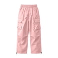 thumbnail image 4 of XIYON Girls Cargo Pants Casual Trousers for Outdoor Daily Wear Comfortable Streetwear Pants for Girls 9-10 Years, 4 of 4