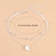 thumbnail image 4 of Tobillera de la luna de las mujeres de aleación de sentido avanzado de la luna colgante conjunto de pie de decoración de moda versátil cadena de playa, 4 of 5