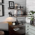 thumbnail image 5 of MMIZTFC Float Shelf for Bathroom with Storage Basket,16x6 Inch Bathroom Wall Shelf Set of 3 (Brown), 5 of 7