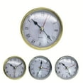 thumbnail image 4 of Clock Insert Replacement 80mm (3.15 Inch), Roman Numerals Clock Part, Small Clock Mechanism Battery Operated, Fit Hole of Diameter 73mm(3 inch) - Golden, 4 of 4