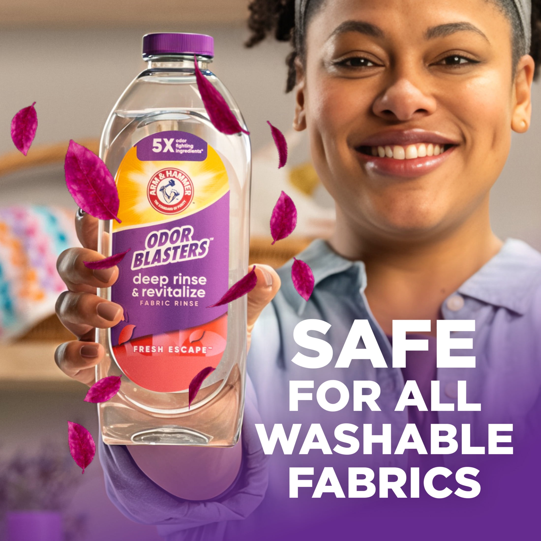 ARM & HAMMER Odor Blasters Deep Rinse and Revitalize Fabric Rinse, Fresh Escape, 28 fl oz