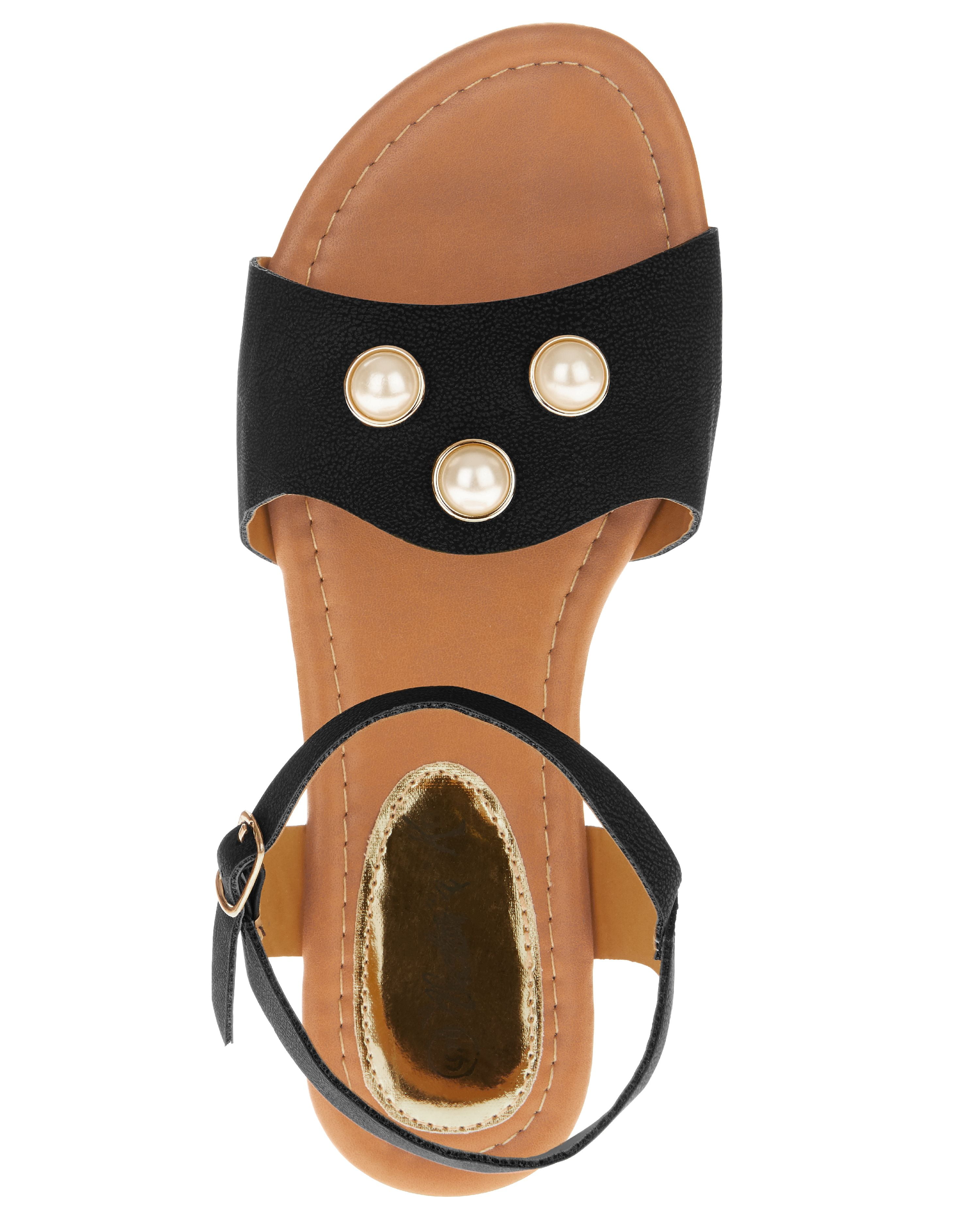 Victoria K Women's Three Pearls Sandals