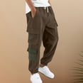 thumbnail image 2 of TIANZEN Men Cargo Pants Outdoor Streetwear Jogger Corduroy Trousers With Multiple Pockets Comfortable Utility Work Pants For Casual Wear All Seasons Memory Foam Work Pants Slim Straight, 2 of 6