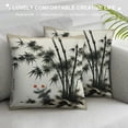 thumbnail image 3 of Leisuo Decorative Rectangle Throw Pillow Cover Bush Japanese Original Watercolor Ink Stem Painting Plant Asian White Nature Lumbar Pillow Case for Couch Sofa Chair, 3 of 5