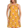 thumbnail image 1 of Fotbe Cute Popcorn Vestido de Verano sin Mangas para Mujer – Vestido Midi Línea A, Estilo Camiseta Floral, Vestido Playero Casual y Fluido, 1 of 7