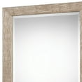 thumbnail image 3 of Benzara Wooden Wall Mirror with Streamline Details, Champagne Gold and Silver, 3 of 3