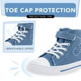 thumbnail image 4 of FUNCOO PLUS Kids High Top Sneakers Toddler Girls Canvas Shoes, Denim, Size 10, 4 of 6