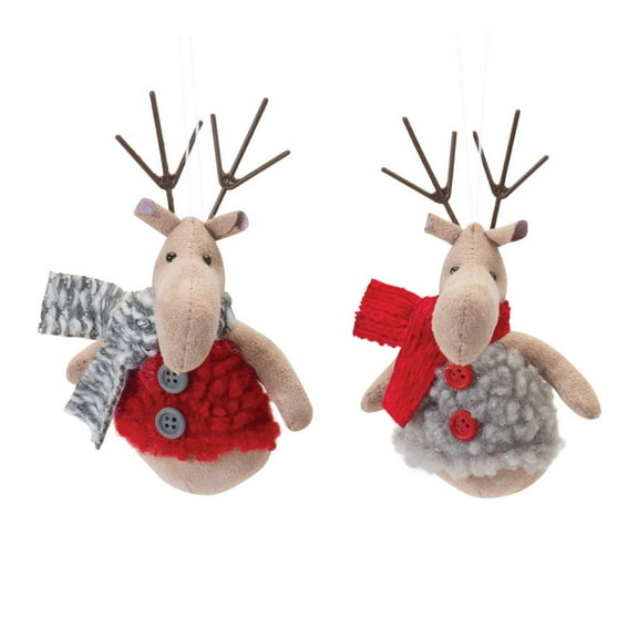 Melrose International LLC Deer Ornament (Set of 12) 6"H Polyester