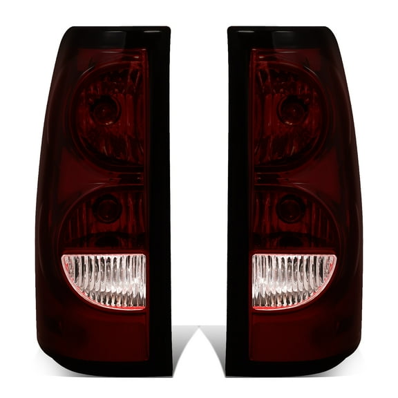 DNA Motoring TL-ZTL-003-SM For 2003 to 2007 Chevy Siverado 1500 HD 2500 HD 3500 Pair OE Style Tail Light Rear Brake Lamp with Wiring Harness Smoke Lens