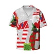 thumbnail image 5 of Daiia Christmas Gnome With Love Men's Linen Shirts Short Sleeve Casual Shirts Button Down Shirt for Men Beach Summer Wedding Shirt-Large, 5 of 6