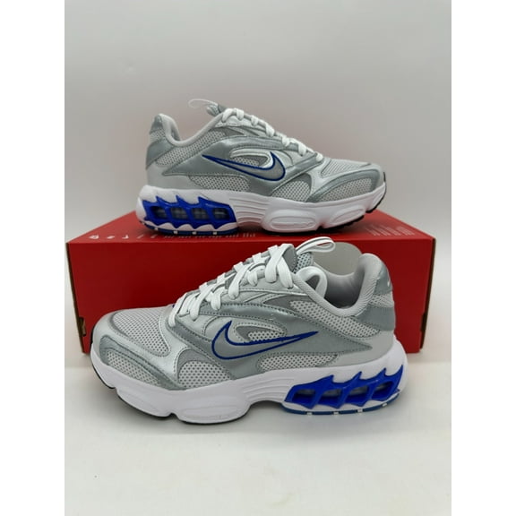 Nike Zoom Air Fire Women's Size 5 Silver Blue White Athletic Shoes DX3217 043