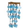 thumbnail image 3 of Woodstock Windchimes Diamond Capiz Blue, Wind Chimes For Outside, Wind Chimes For Garden, Patio, and Outdoor Décor, 14"L, 3 of 7