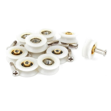 Sliding Roller Weights - 10pcs Nylon Roller Sliding Door Window Weight Pulley w Drive Head Screw