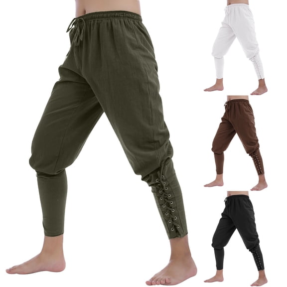 Mens Casual Pants Casual Elastic Waist Drawstring Pants Lightweight Straight-Legs Loose Beach Yoga Pants Casual Summer Beach Loose Trousers Summer Beach Yoga Trouser Linen Pant