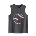 thumbnail image 2 of LSLJS Women Spaghetti Strap Tank Tops Ladies Summer Fashion Solid Color Baseball Print Pattern Sleeveless Vest Top T-shirt, 2 of 4