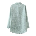 thumbnail image 1 of Blouses pour Femmes 2022 Col Rabattu Imprimé Floral Bouton Manches Longues Chemise Décontractée Bureau Automne, 1 of 7