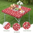 thumbnail image 4 of Red Christmas Pattern Square Fitted Tablecloth with Elastic Edge,Square Table Cover,Washable Elastic Table Cover for Home Kitchen Party Decor 34"x34", 4 of 6