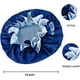 thumbnail image 3 of Zhuge Gorro de satén sedoso de color sólido, gorros para mujer, gorro sedoso para cabello rizado, gorro para dormir para mujer, doble capa azul real, 3 of 4