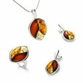 thumbnail image 2 of Multi-Color Baltic Amber Earrings in Sterling Silver E2079, 2 of 2