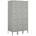 thumbnail image 2 of 12" Wide Five Tier Box Style Standard Metal Locker - 3 Wide - 5 Feet High - 18 Inches Deep - Gray - Unassembled, 2 of 4