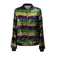 thumbnail image 5 of Tiqkatyck Mardi Gras Jacket Clearance, Women's Carnival Long Sleeve Sequin Long Sleeve Cardigan Jacket Top, Mardi Gras Sequin Jacket, Mardi Gras Tops for Women Camouflage, 5 of 9