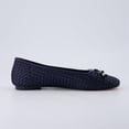 thumbnail image 4 of Cushionaire Audrey Woven Ballet Flats for Women | Round Closed Toe Dress Shoes, Bow Accent, Vegan Leather Upper, Comfortable Cushioned Footbed, Office Work Flat, 4 of 8