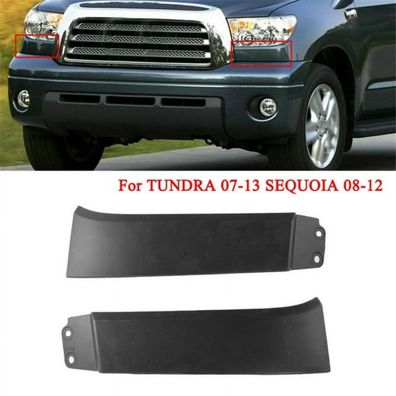 Car Bumper Grille Left Right Headlight Filler Trim For TUNDRA 2007-2013 SEQUOIA