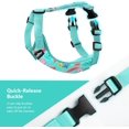 thumbnail image 6 of VavoPaw Dog Vehicle Safety Vest Harness, Adjustable Soft Padded Mesh Car Seat Belt Leash Harness with Travel Strap and Carabiner for Most Cars, Size Large, Lake Blue Flower, 6 of 7