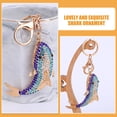 thumbnail image 3 of IDEANATEGRATE Shark Keyring for Women and Men with Rhinestone and Alloy Material 1Pcs, 3 of 8