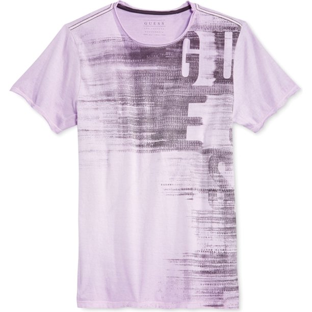 GUESS Camiseta Ges Subliminal Graphic para Hombre, Púrpura, Mediana Guess Camiseta gráfica