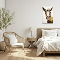 thumbnail image 4 of ZHONGYUTONG Donkey Canvas Wall Art Funny Donkey with Sunflowers Picture Prints Rustic Farm Animals Poster Bathroom Decor Framed (12.00" x 18.00"), 4 of 6